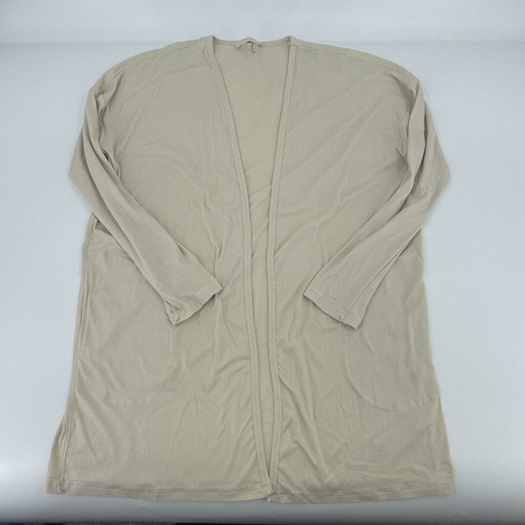 Free People Intimately ￼XS TP Cream The Loop Open Front Zip Cuff Cardigan - Picture 1 of 14